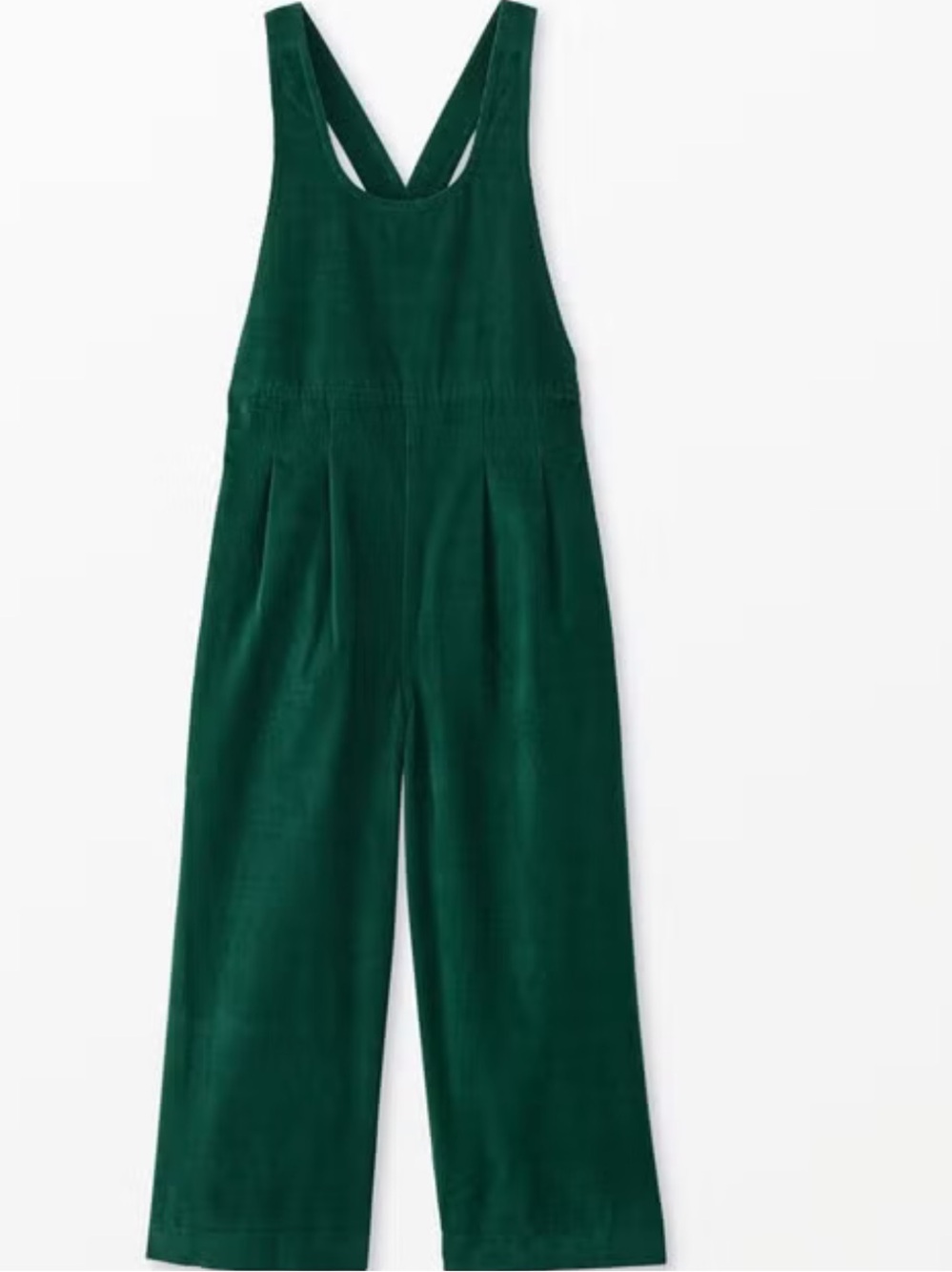 Hanna Andersson Green Corduroy Wide Leg Overalls